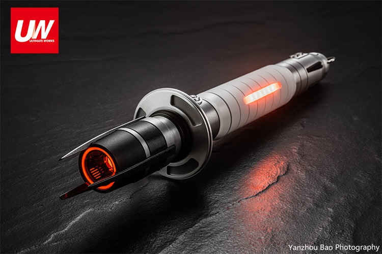 Star Wars most accurate Baylan Skoll's Padawan Shin Hati Lightsaber prop replica in Ahsoka TV series