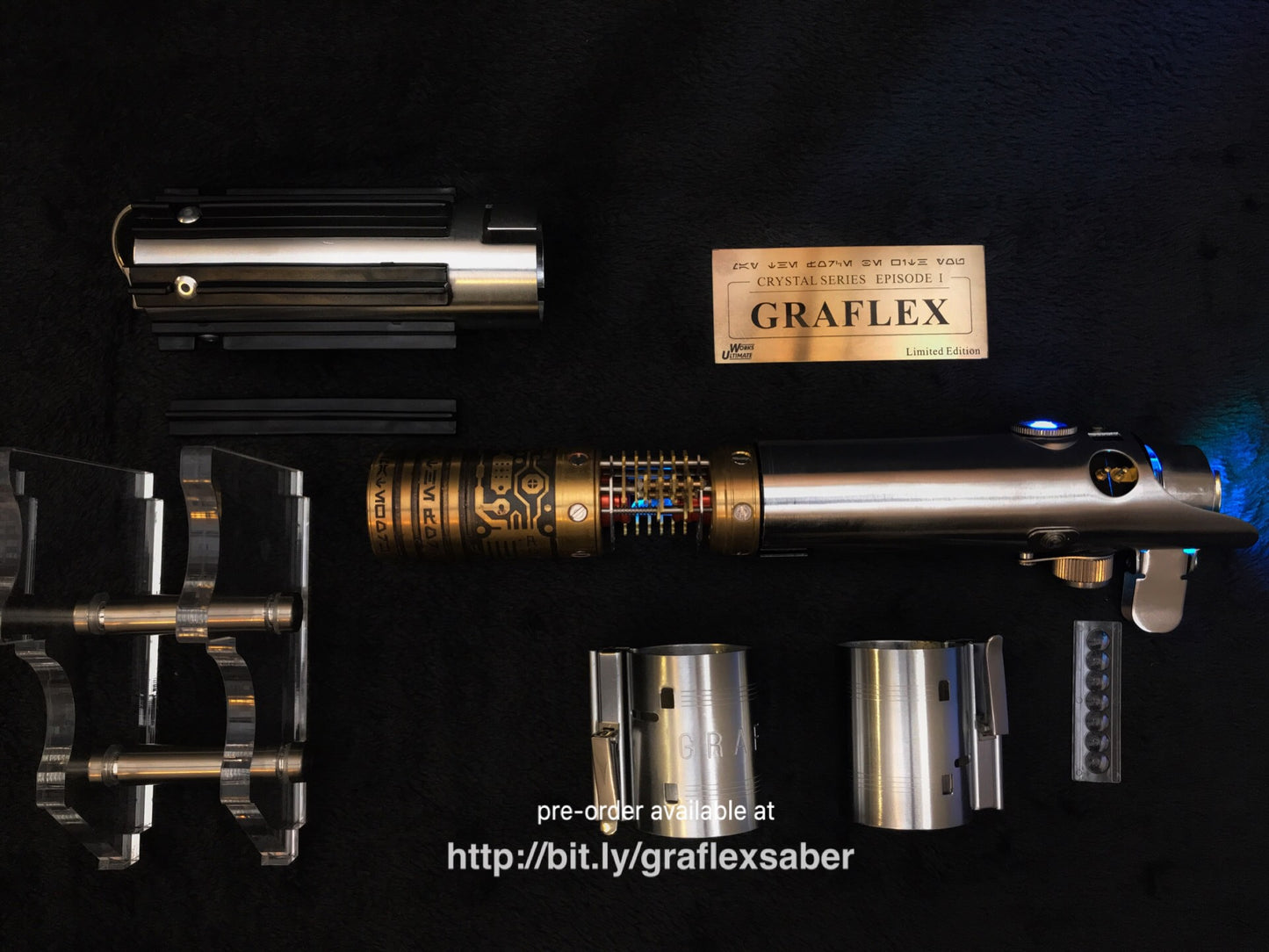 Ultimate Works - Legendary Graflex Saber - GRAND MASTER PACKAGE! LIMITED EDITION with Metal Crystal Chamber Chassis