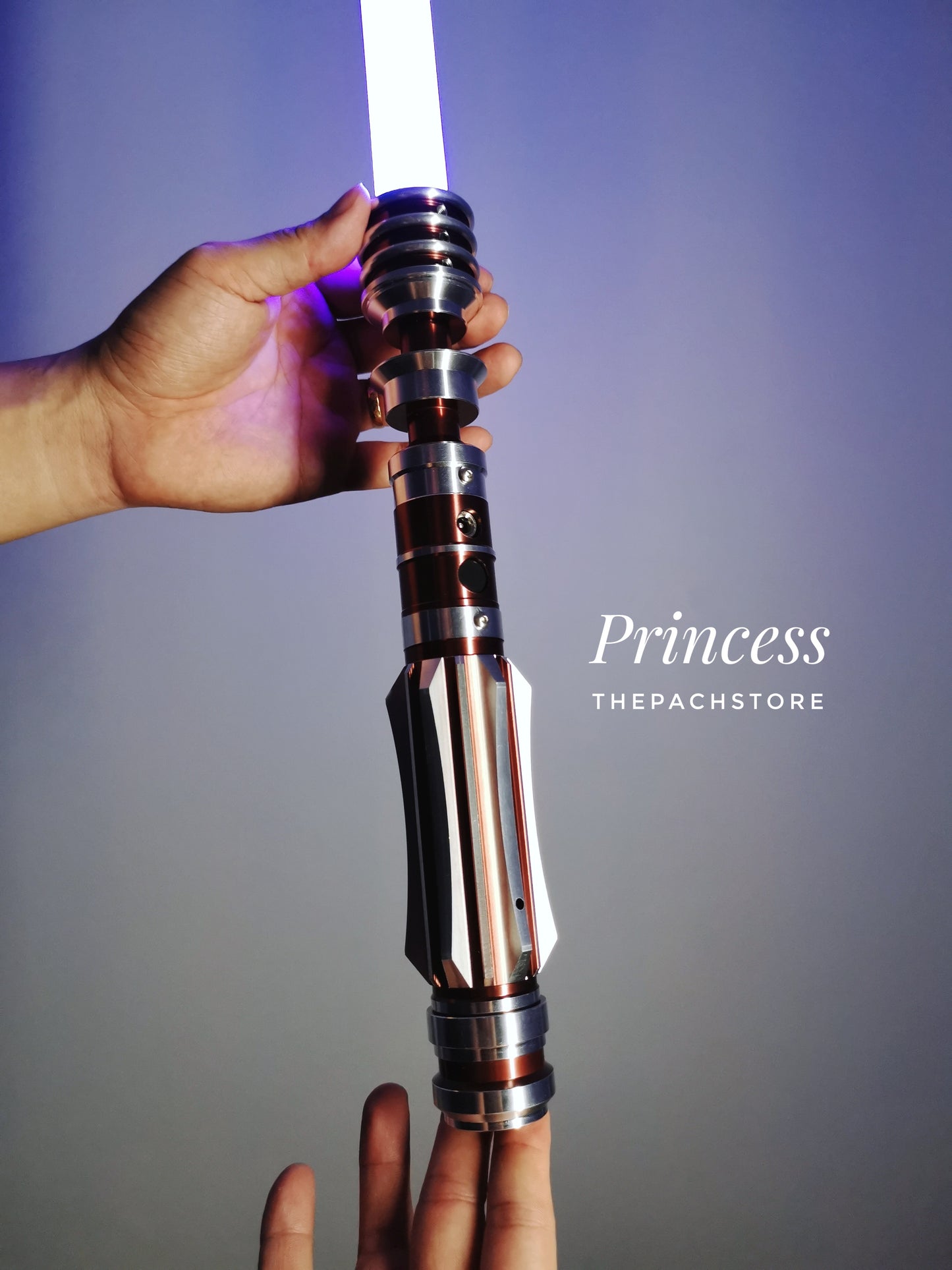 The Princess Custom Saber RGB - 1" Duel Worthy, Color Changing, affordable custom Saber
