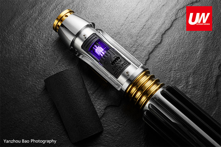 buy now most accurate realistic real life custom lightsaber lightsabers crystal chamber bmf mace windu star wars