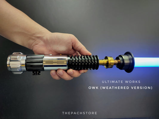 buy now the most accurate and affordable obi wan kenobi lightsaber custom neopixel lightsabers saber from ultimate works pach store mandalorian