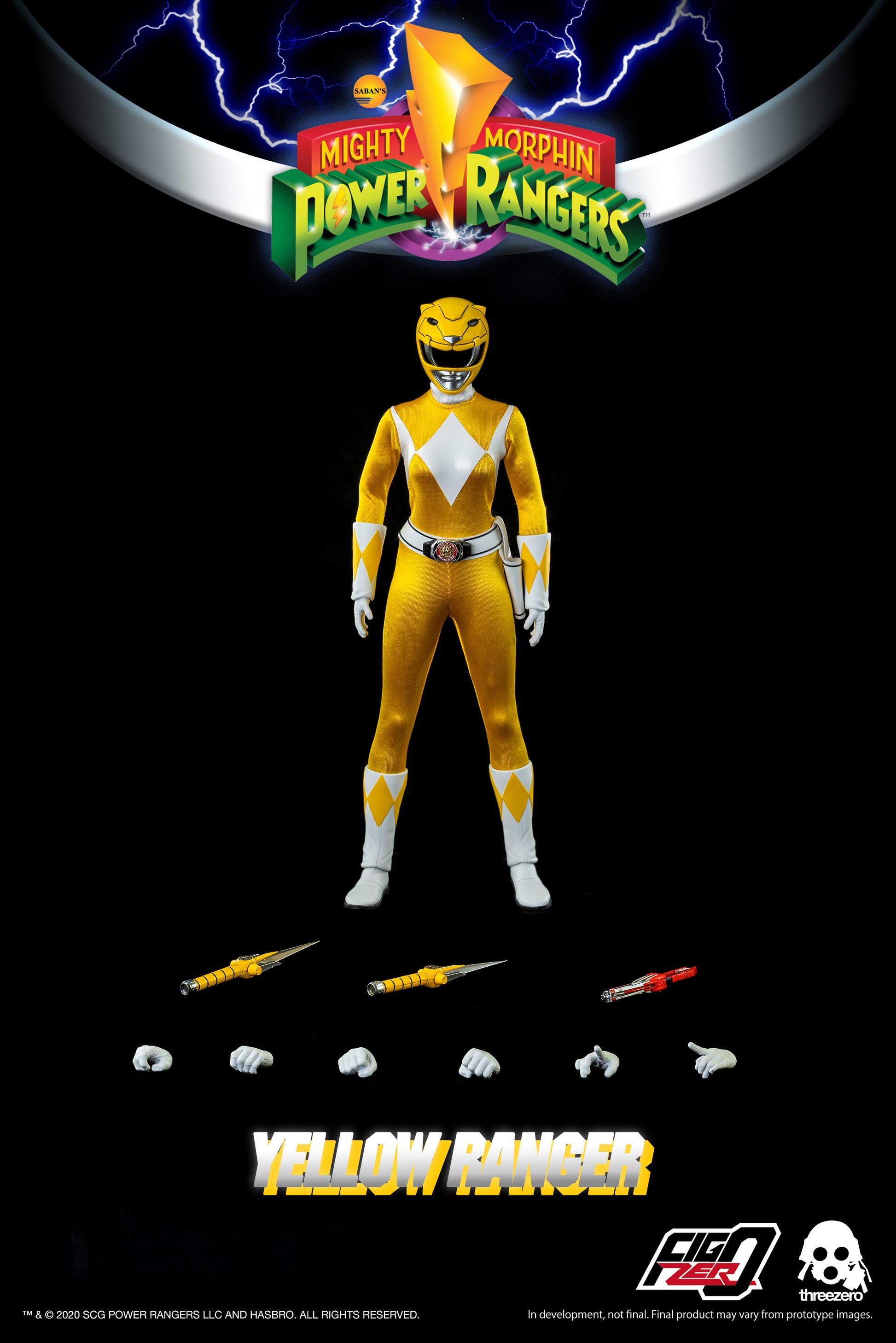 1/6 Yellow Power Ranger figure